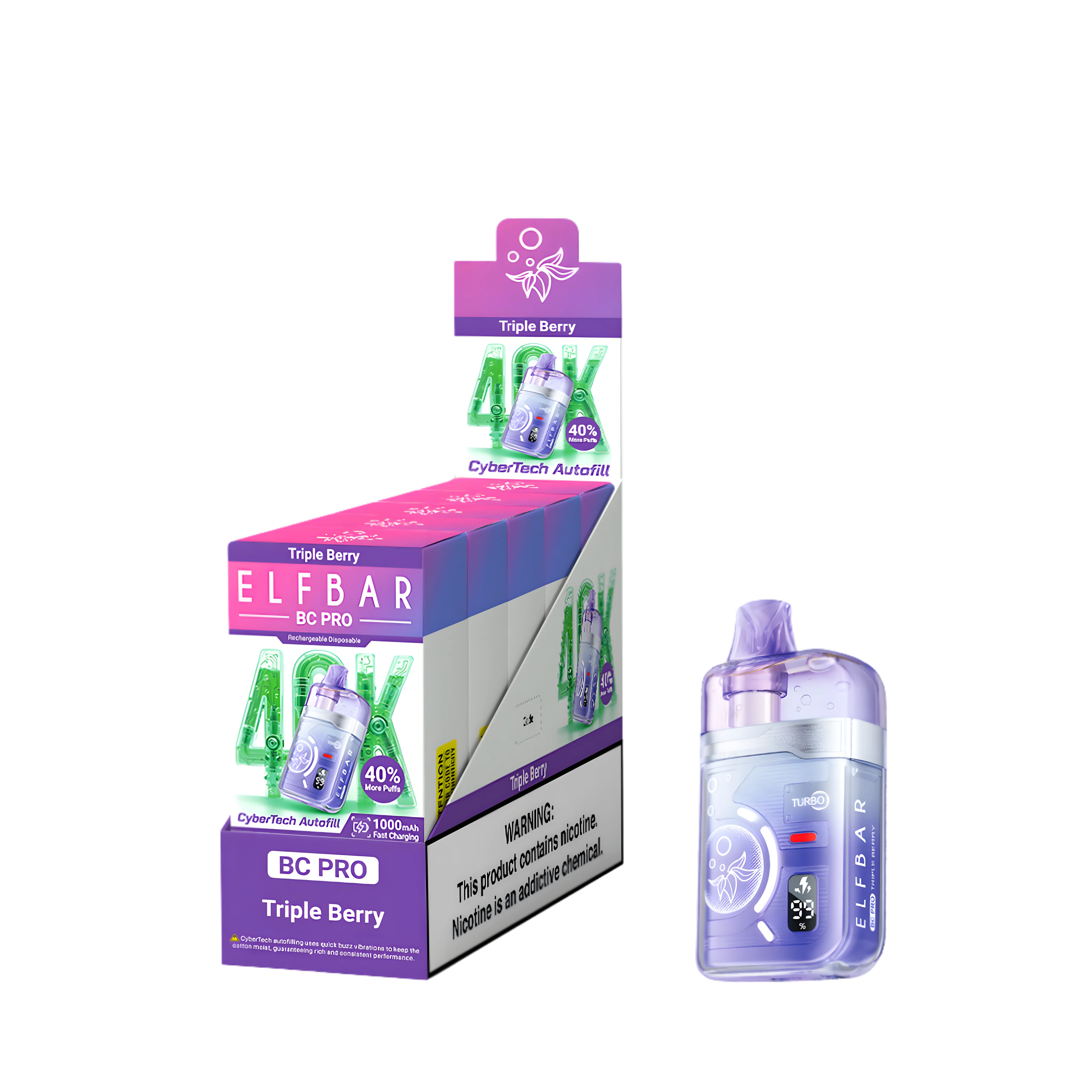 Elf Bar BC40000 Pro Triple Berry 5% – külső doboz