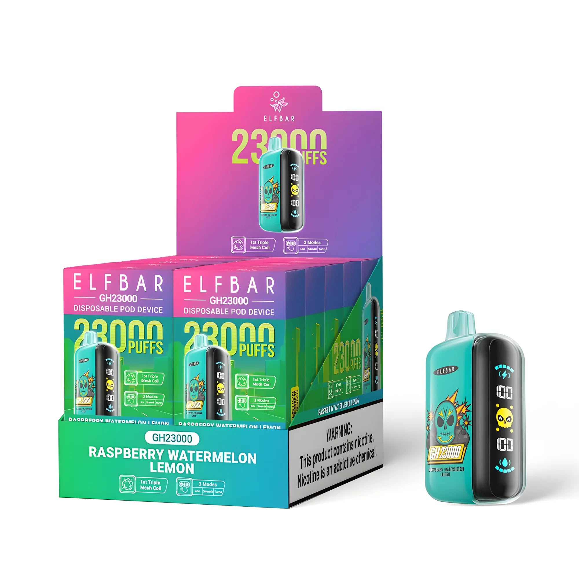 Elf Bar GH23000 Raspberry Watermelon Lemon 5% – külső doboz