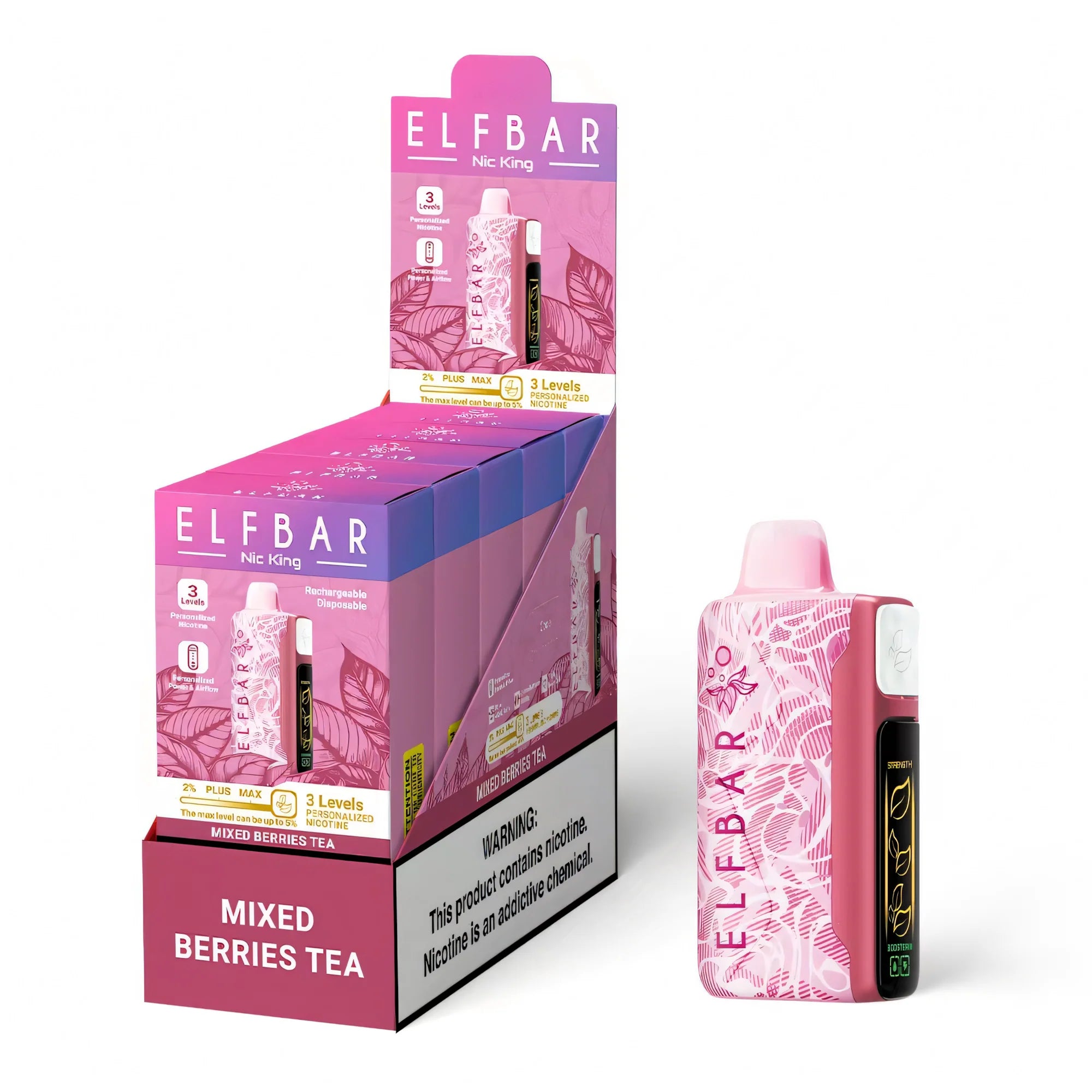 ELF BAR Nicotine King 40000 Mixed Berries Tea – termékkép