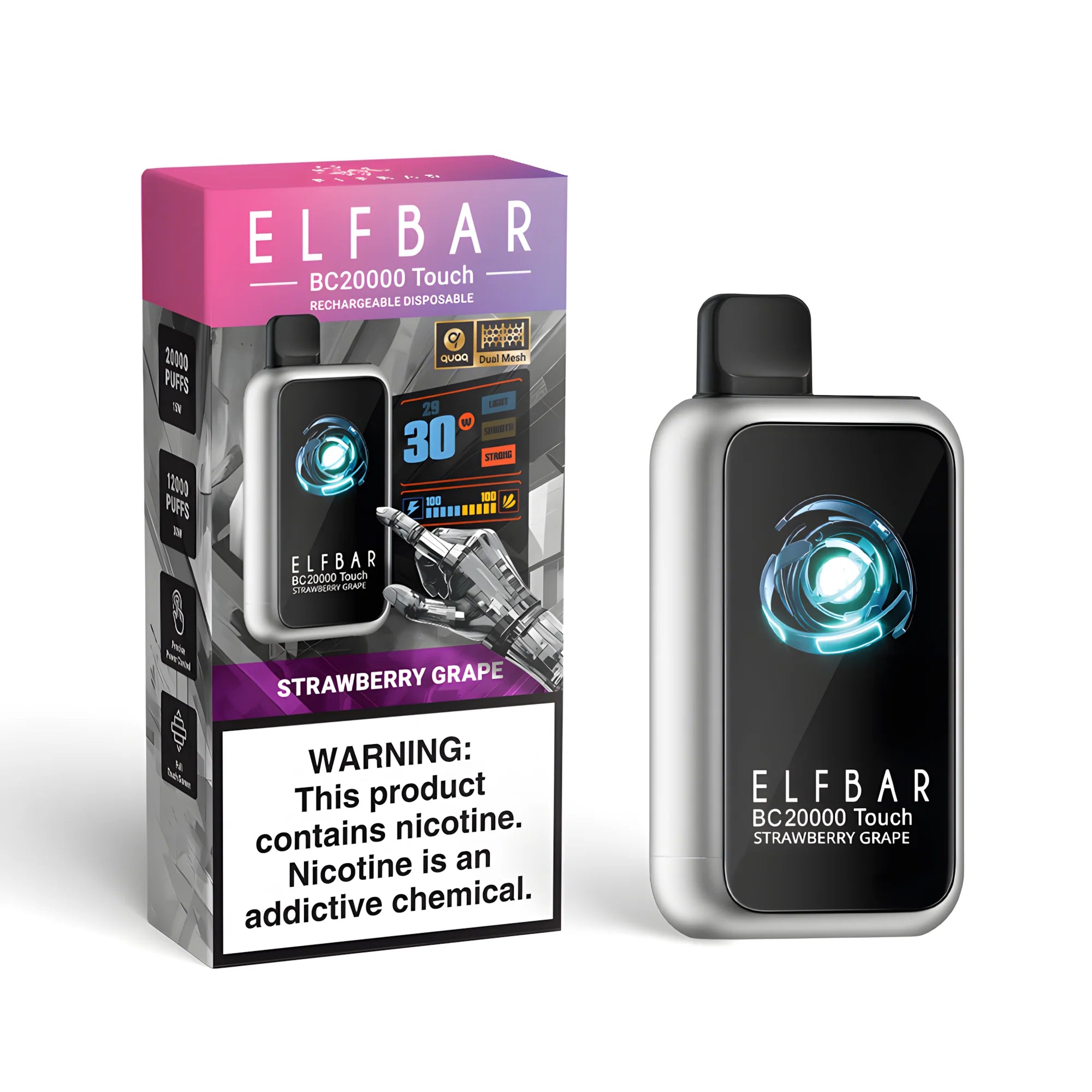ELF BAR BC20000 Touch Strawberry Grape 5% – termékkép