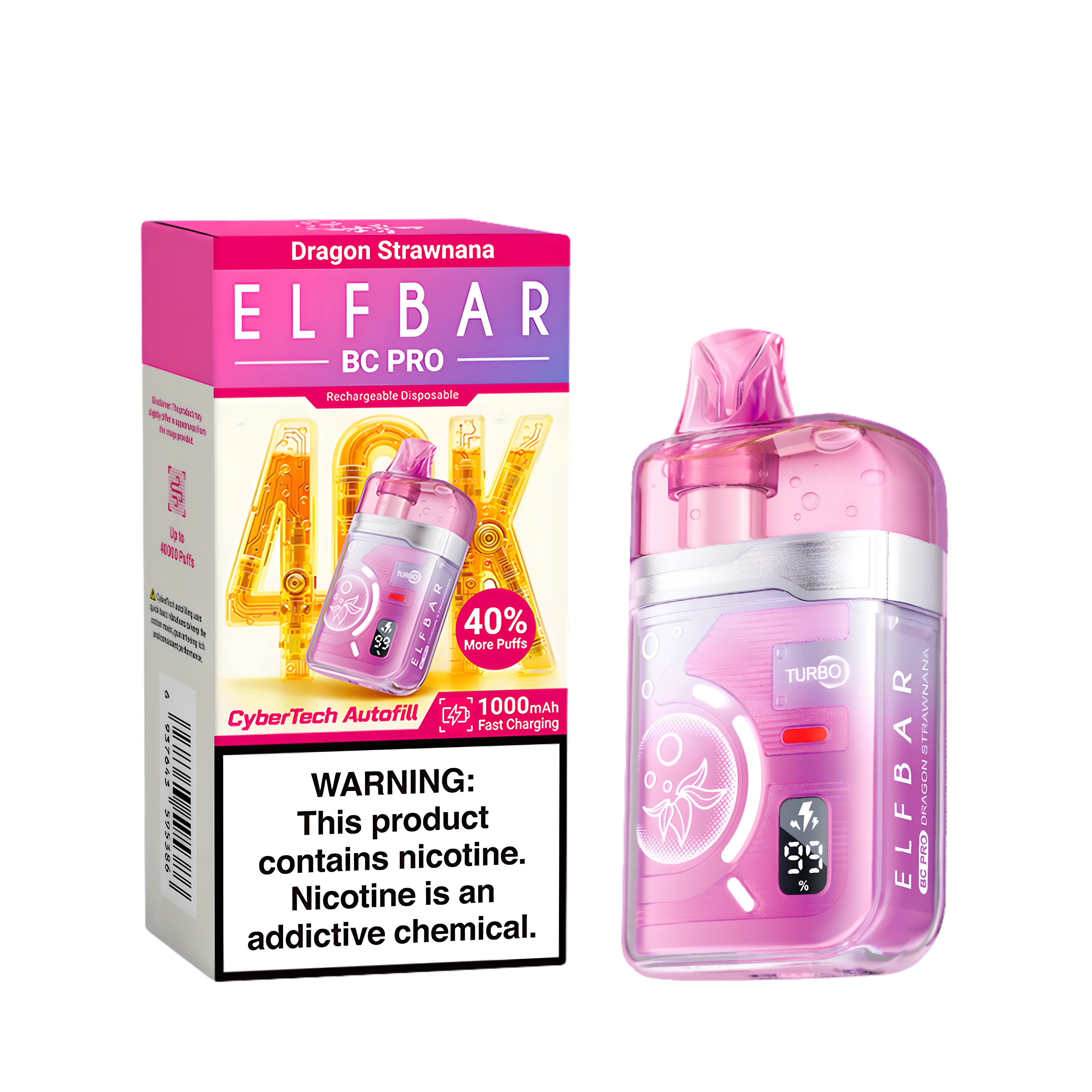 Elf Bar BC40000 Pro Dragon Strawnana 5% – termékkép