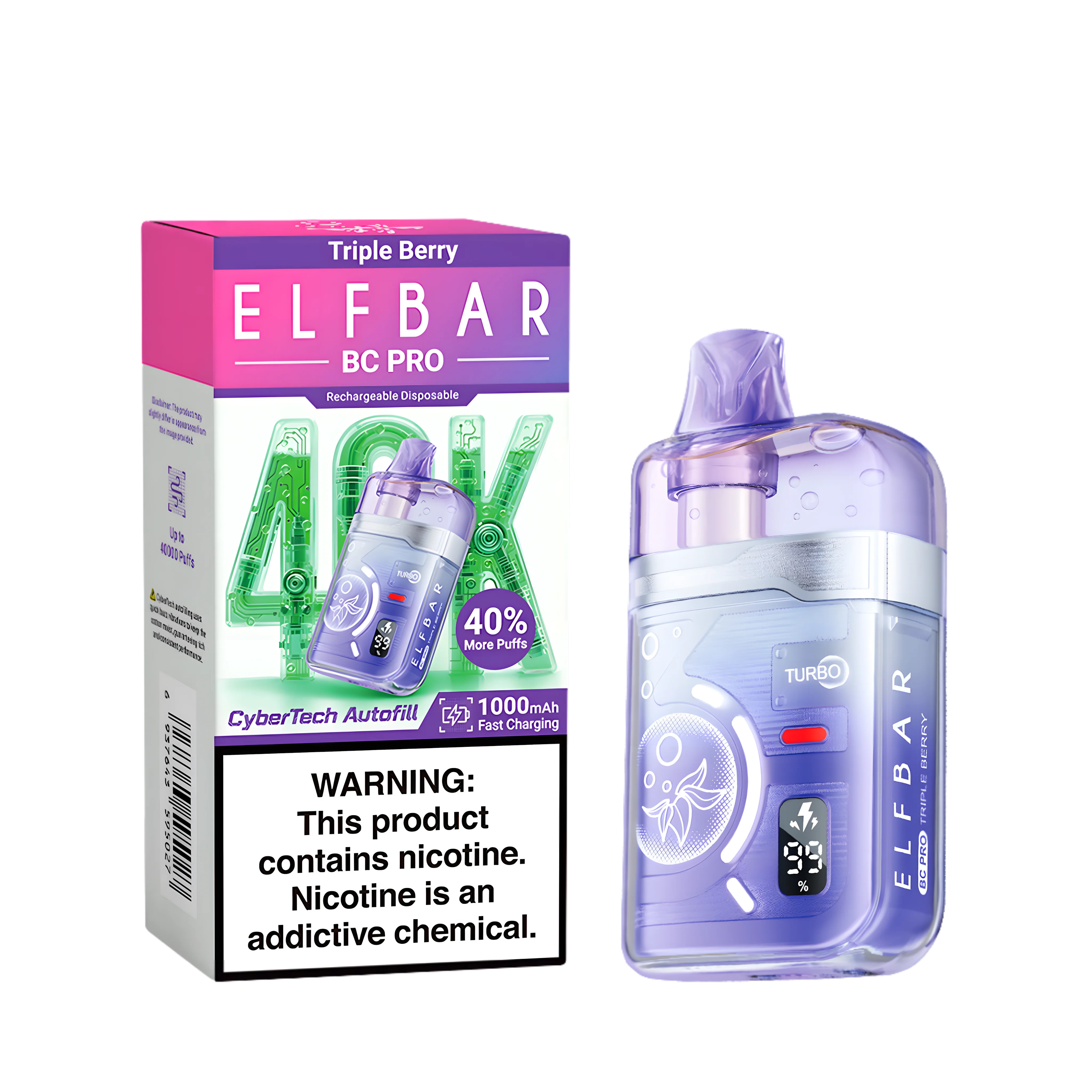 Elf Bar BC40000 Pro Triple Berry 5% – termékkép