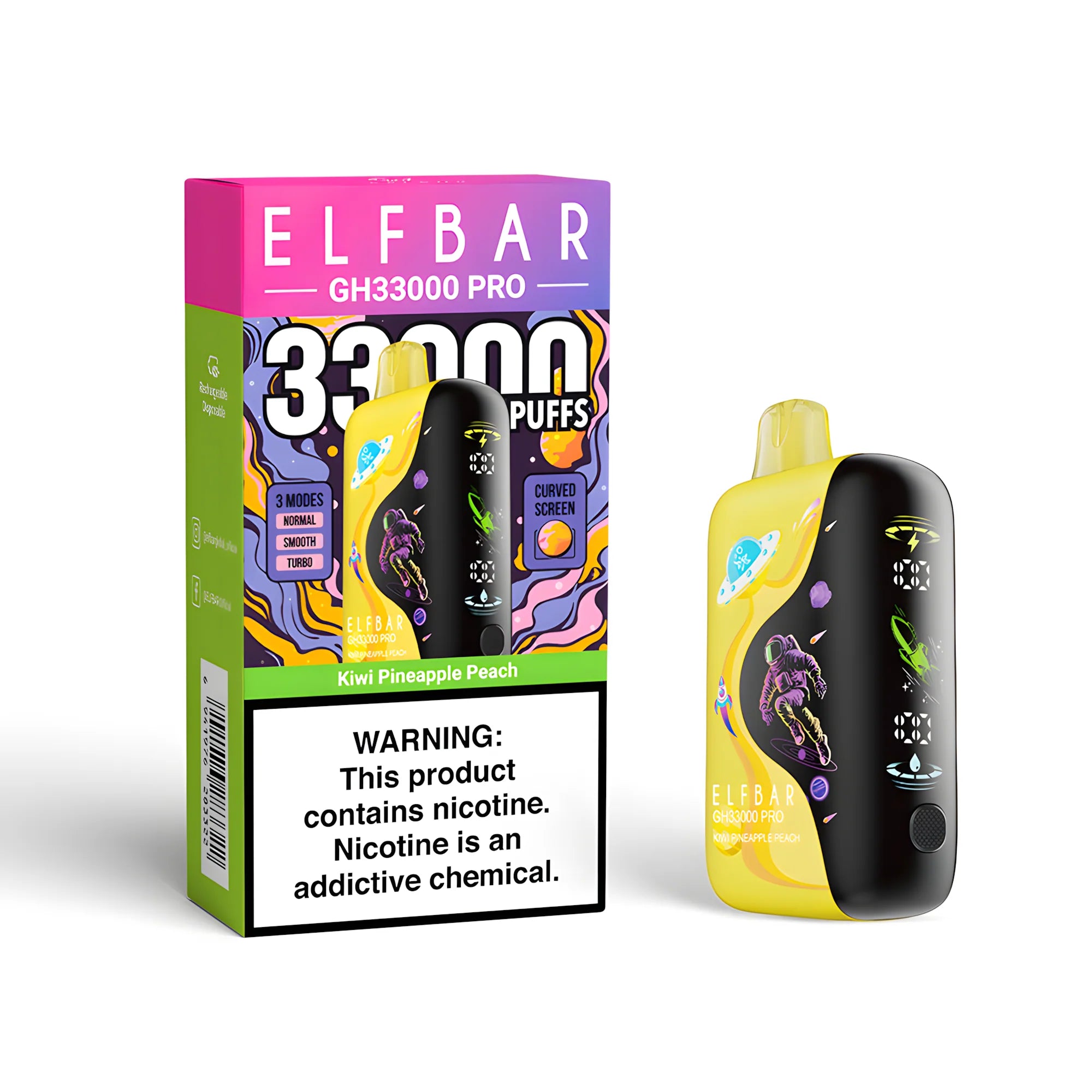 ELF BAR GH33000 PRO Kiwi Pineapple Peach 5% – termékkép