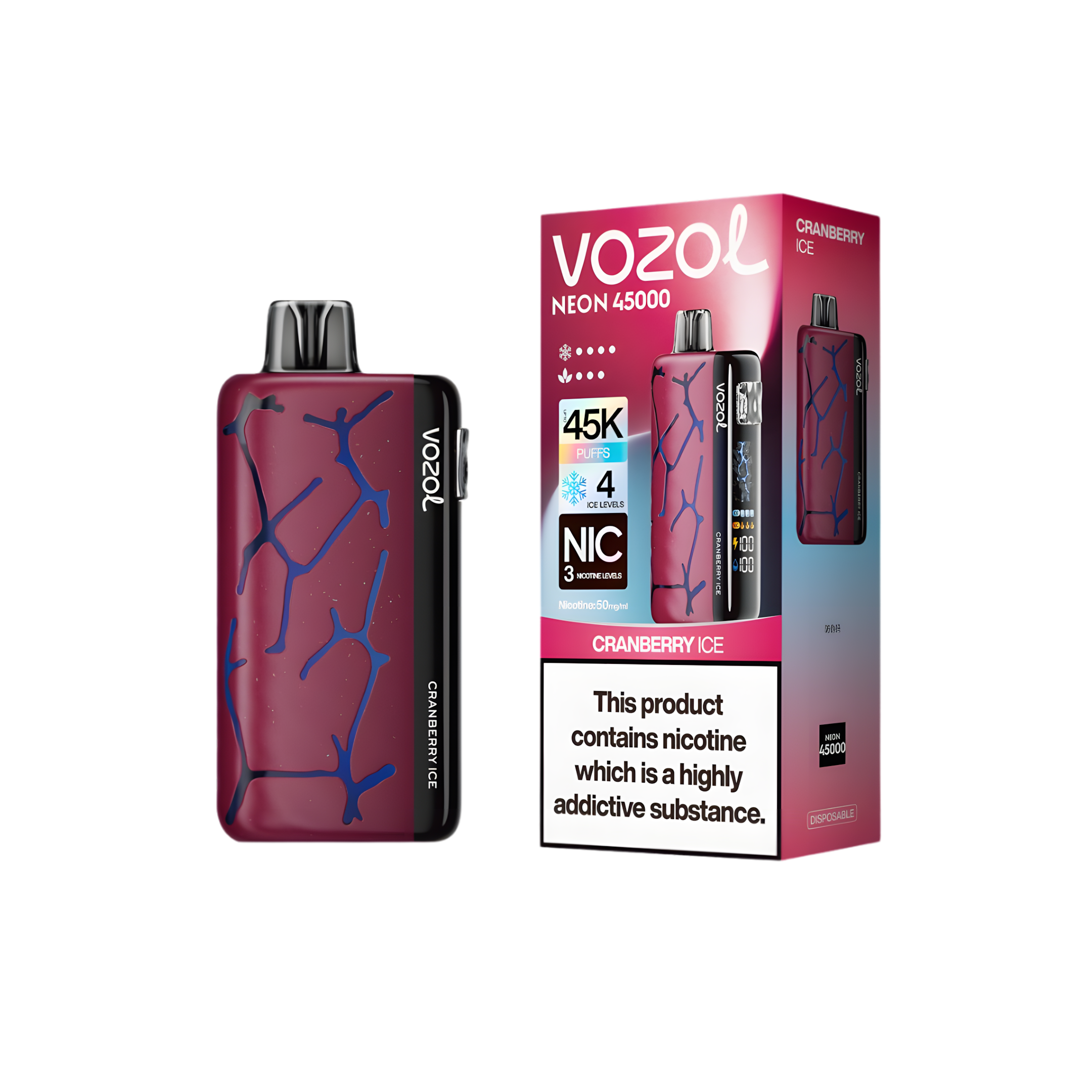 vozol-neon-45000-cranberry-ice - termék kép