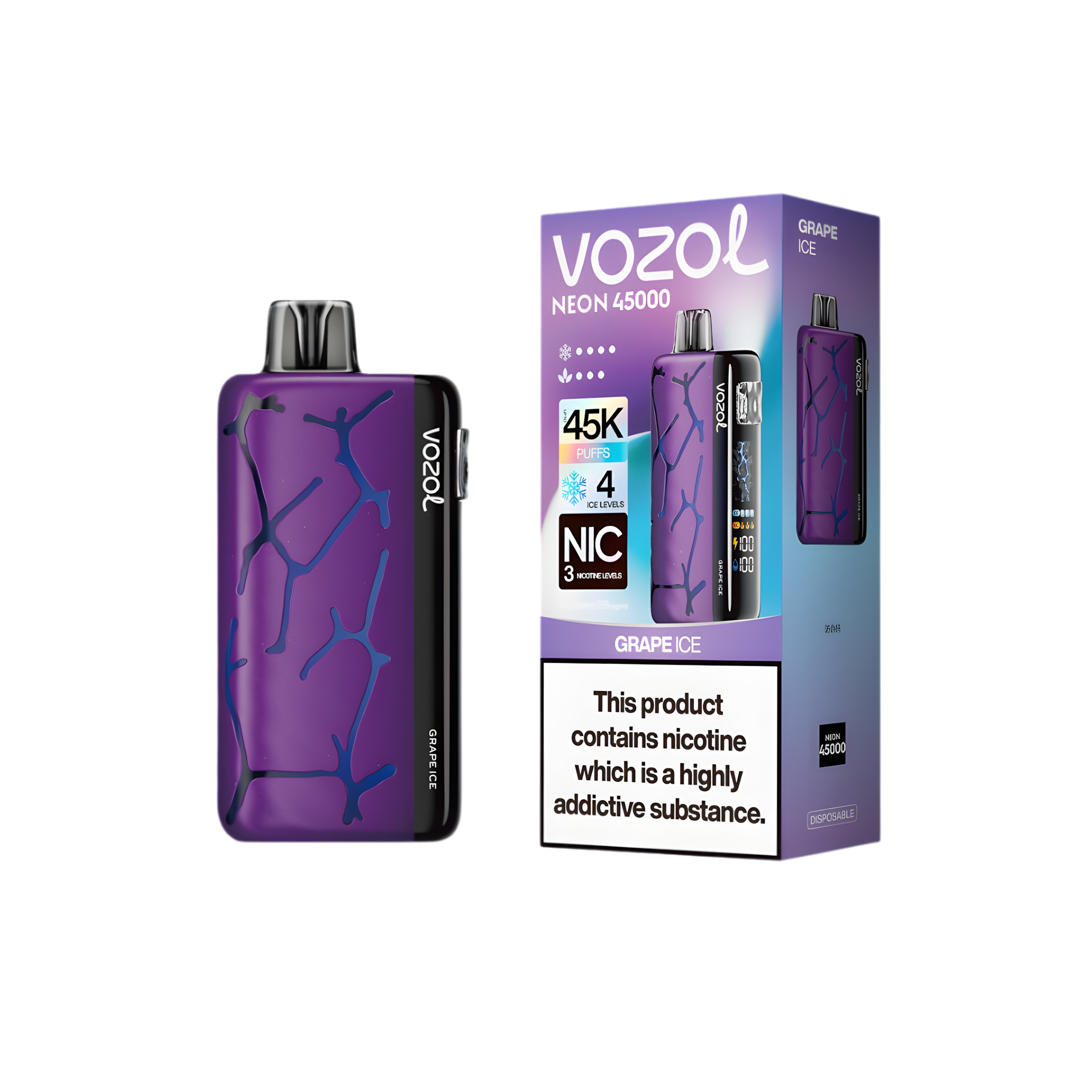 vozol-neon-45000-grape-ice- termék kép