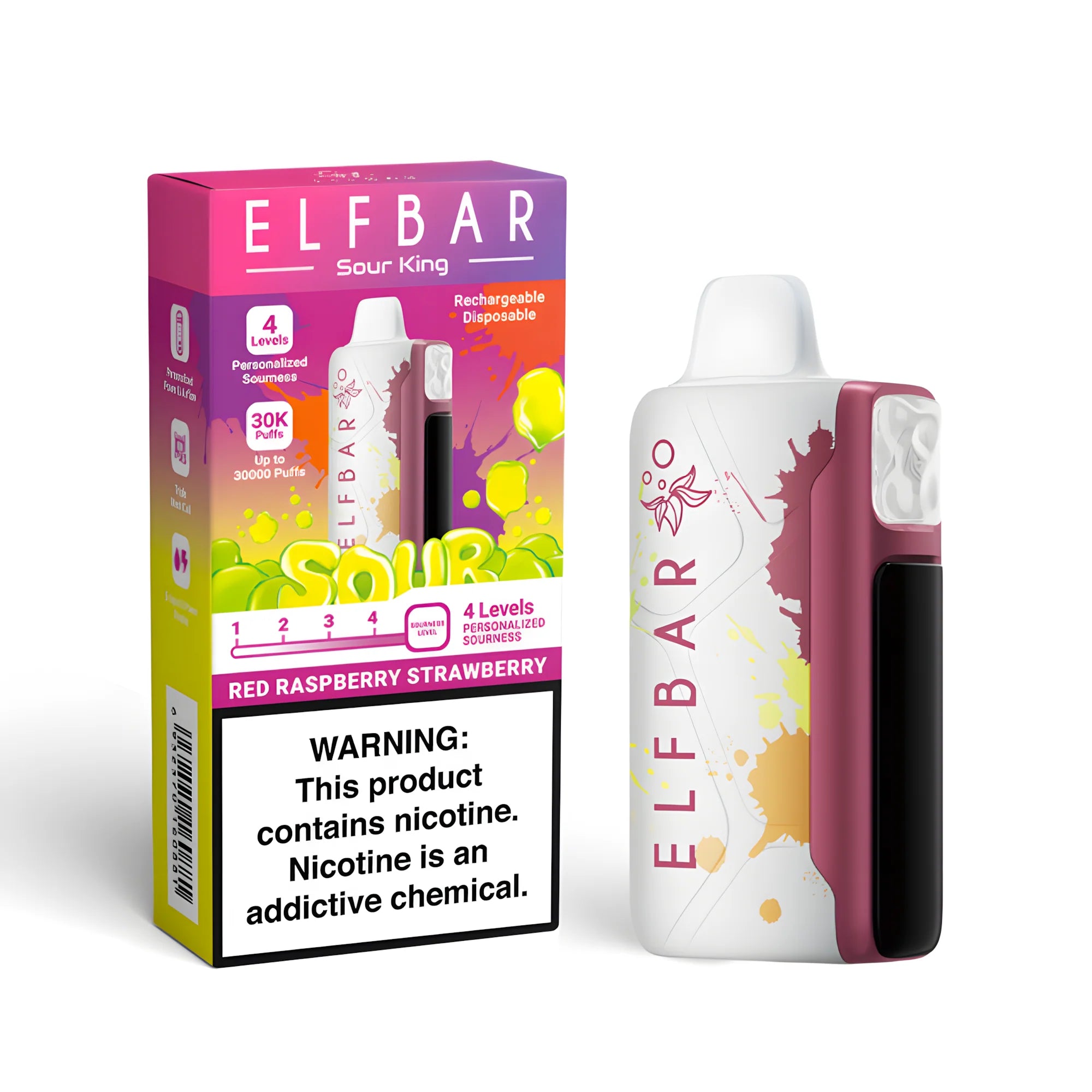 ELF BAR Sour King 40000 Red Raspberry Strawberry 5% – termékkép