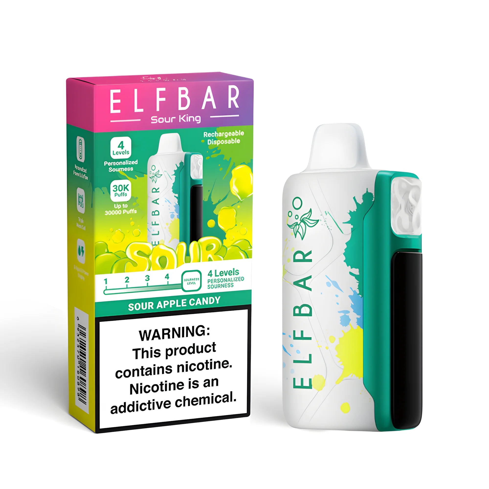 ELF BAR Sour King 40000 Sour Apple Candy 5% – termékkép