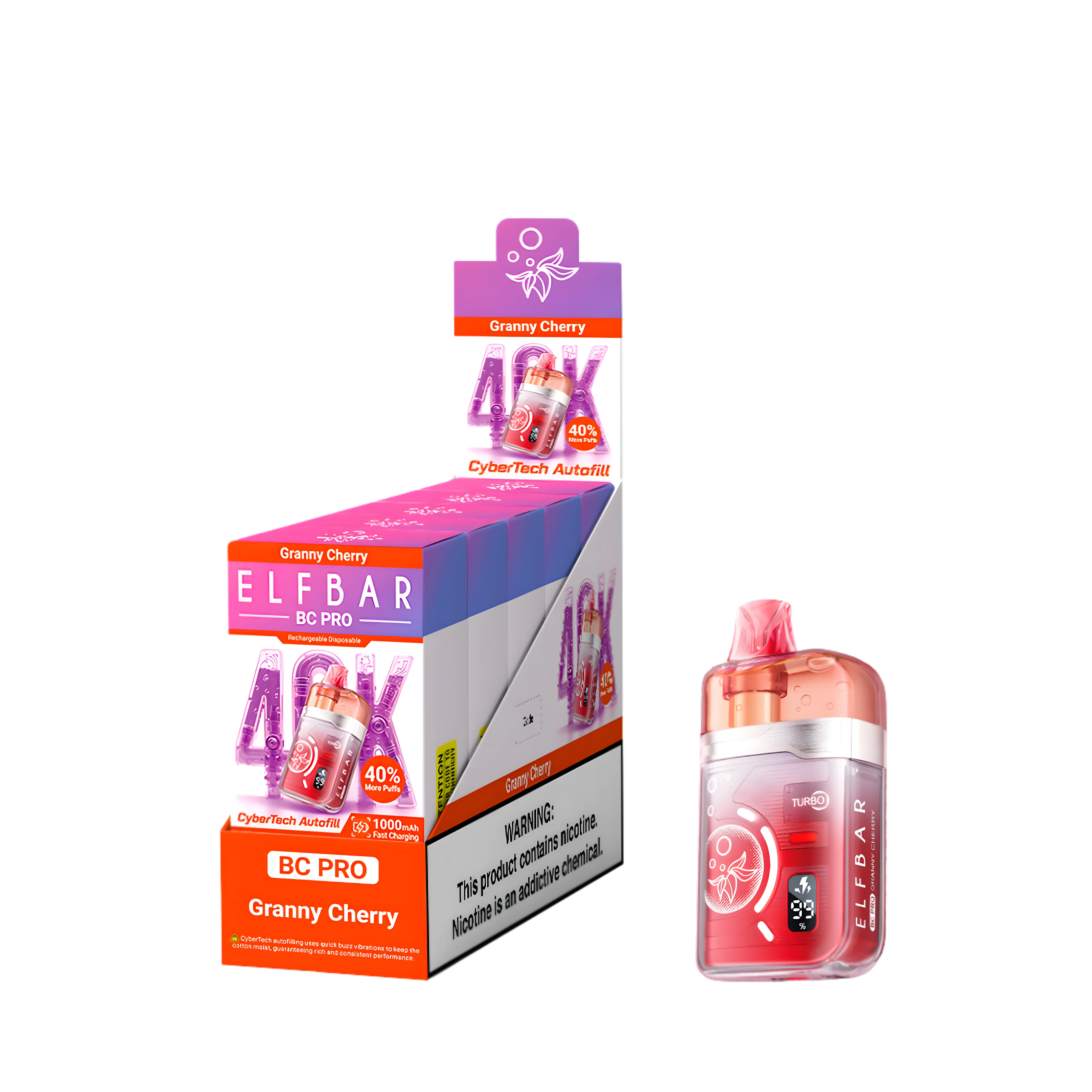 Elf Bar BC40000 Pro Granny Cherry 5% – külső doboz
