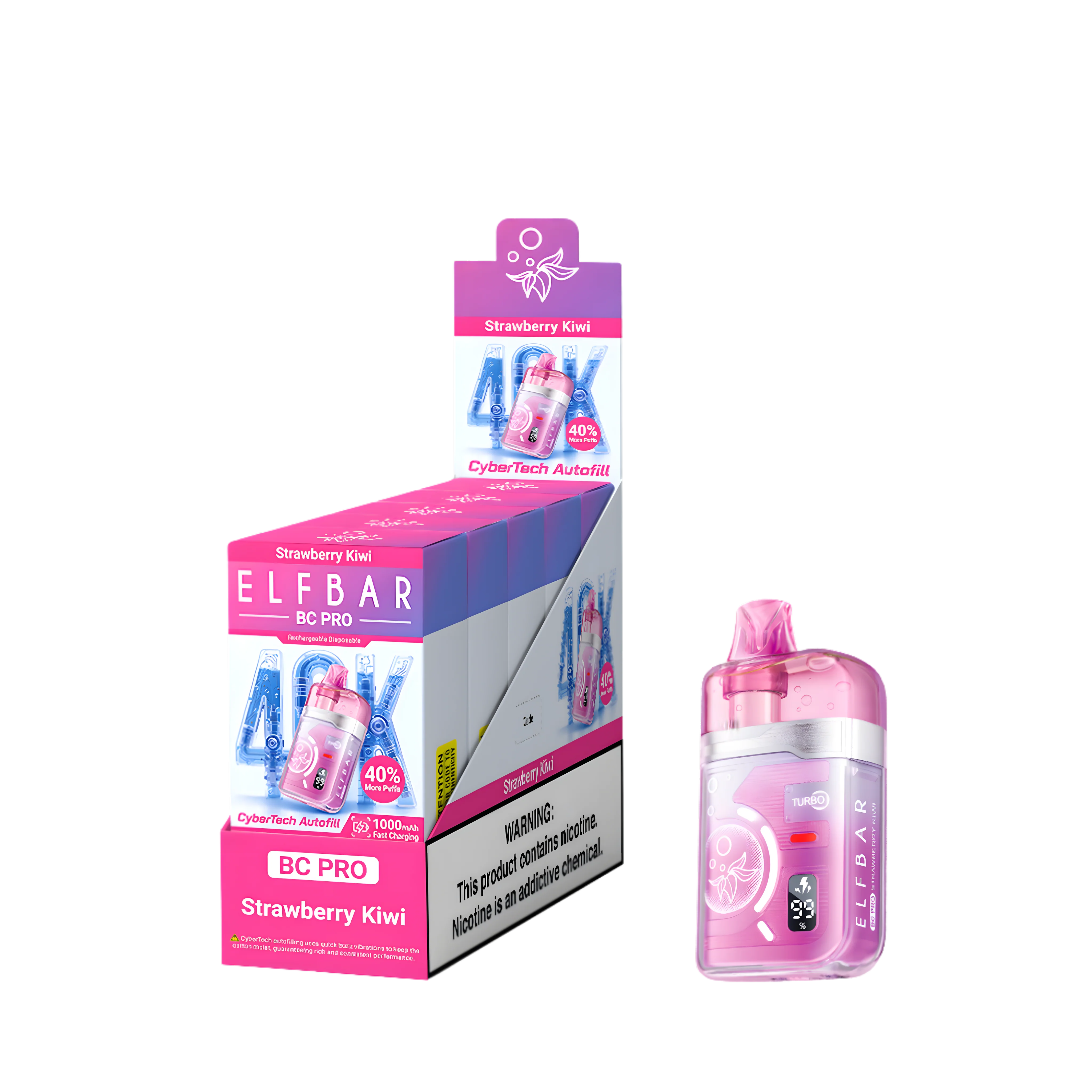 Elf Bar BC40000 Pro Strawberry Kiwi 5% – külső doboz