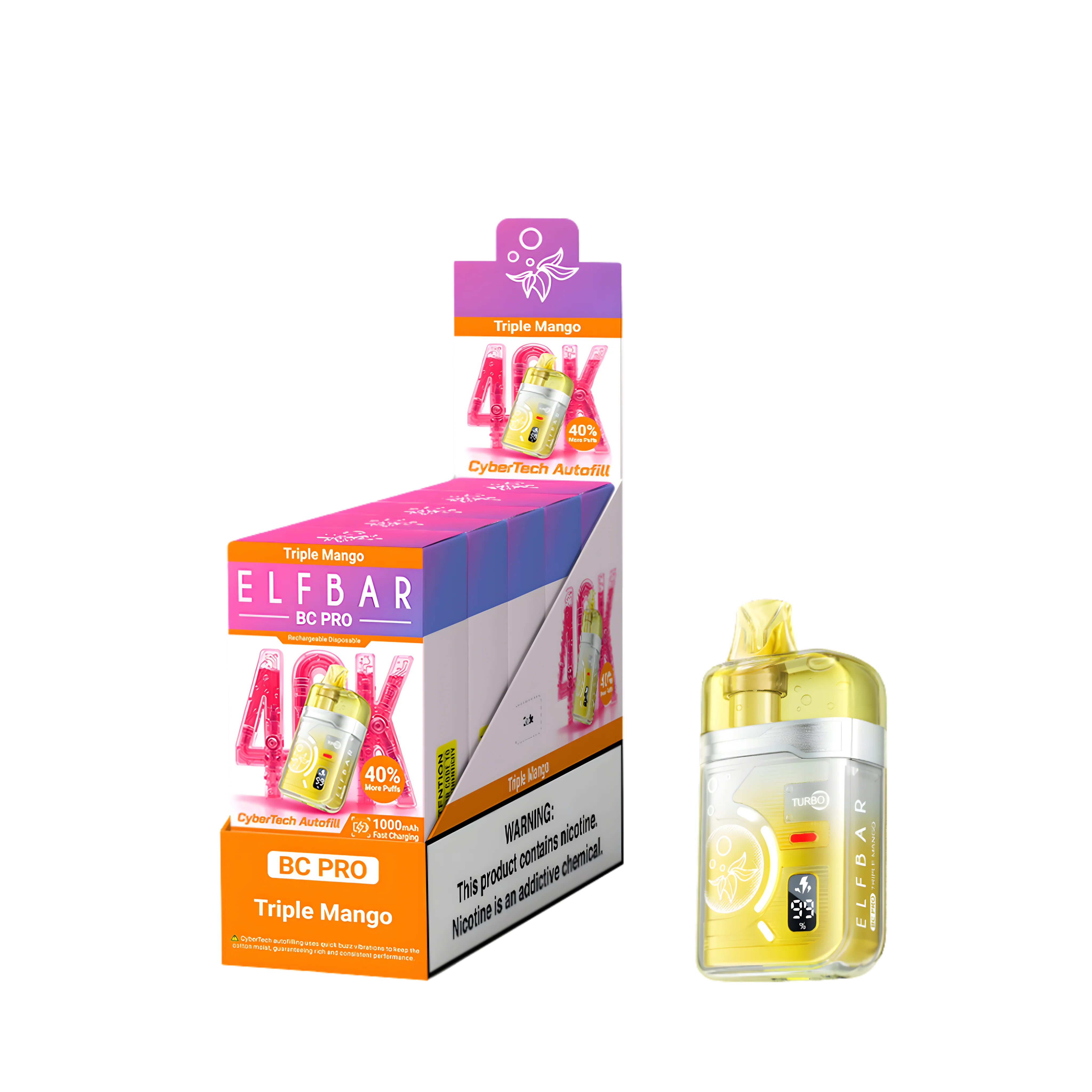 Elf Bar BC40000 Pro Triple Mango 5% – külső doboz