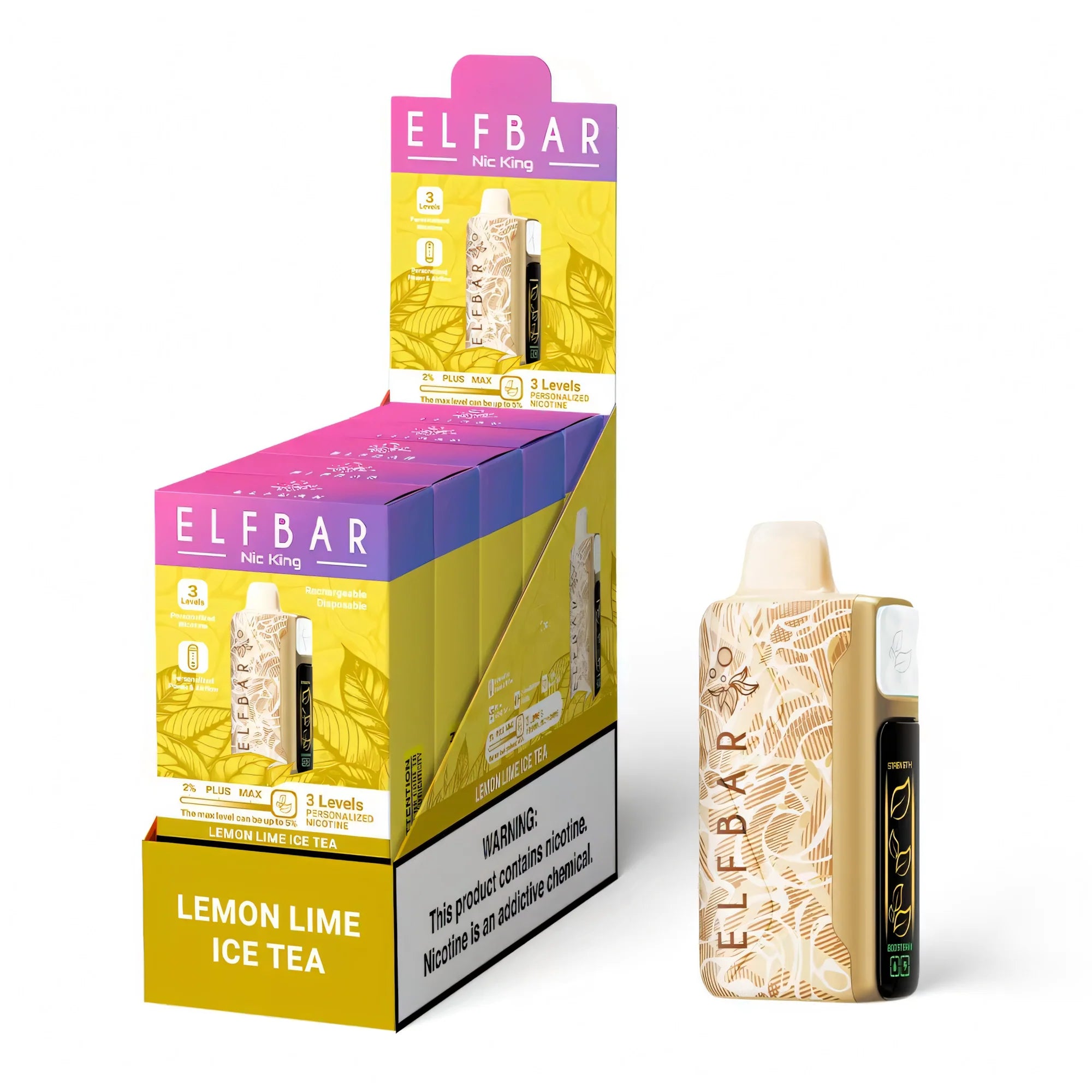 ELF BAR Nicotine King 40000 Lemon Lime Ice Tea – termékkép