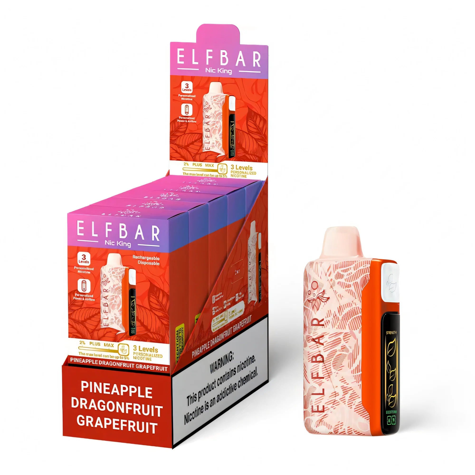 ELF BAR Nicotine King 40000 Pineapple Dragonfruit Grapefruit – termékkép