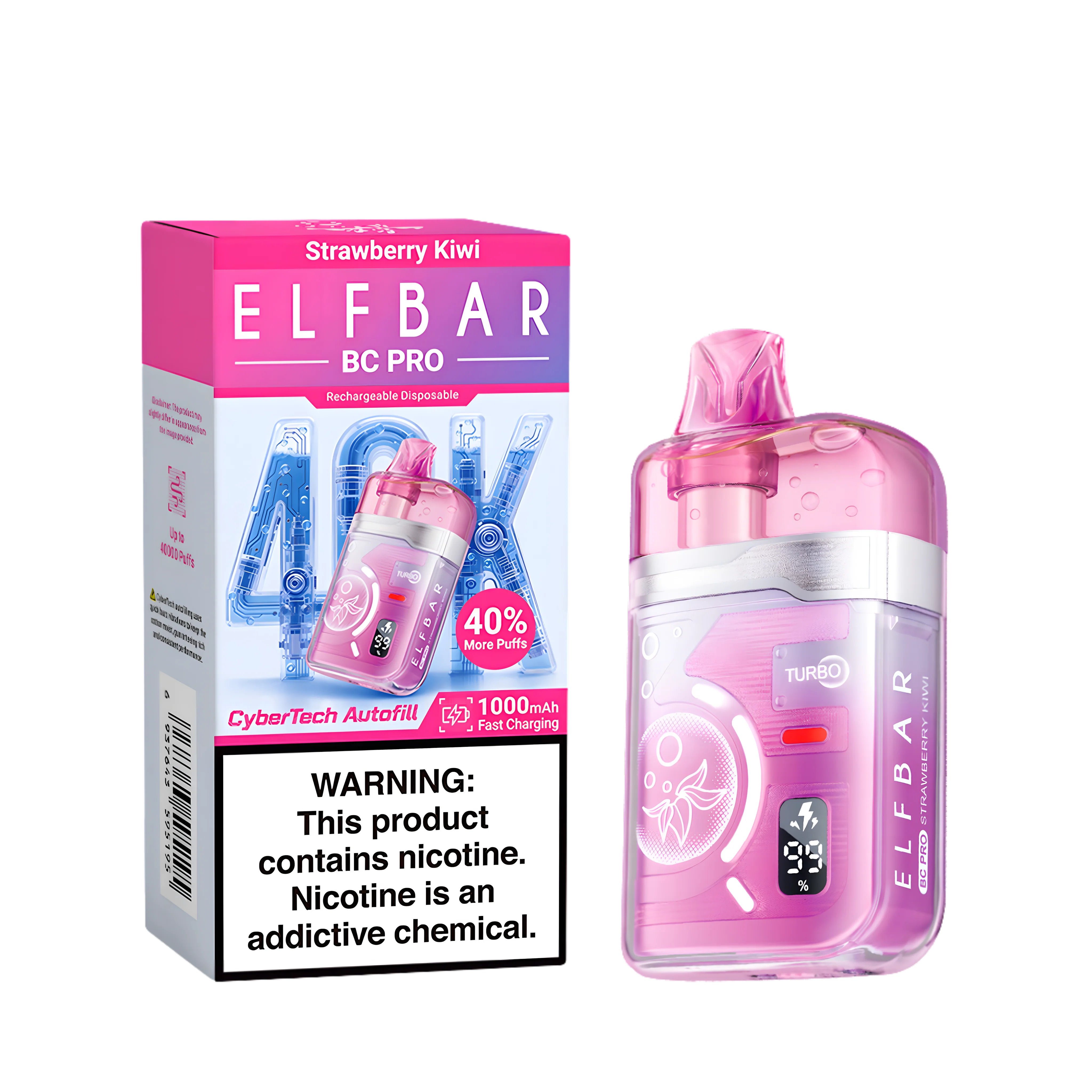 Elf Bar BC40000 Pro Strawberry Kiwi 5% – termékkép