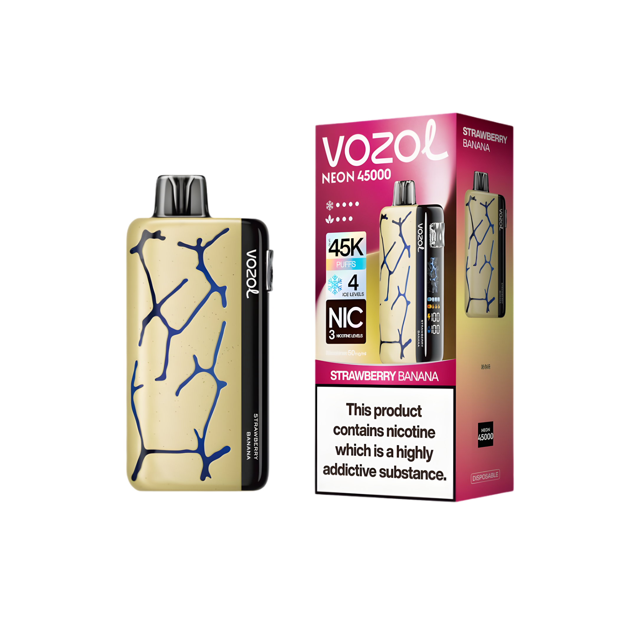 vozol-neon-45000-strawberry-banana - termék kép